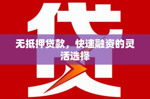 竹溪无抵押贷款，快速融资的灵活选择