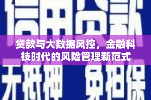 竹溪贷款与大数据风控，金融科技时代的风险管理新范式