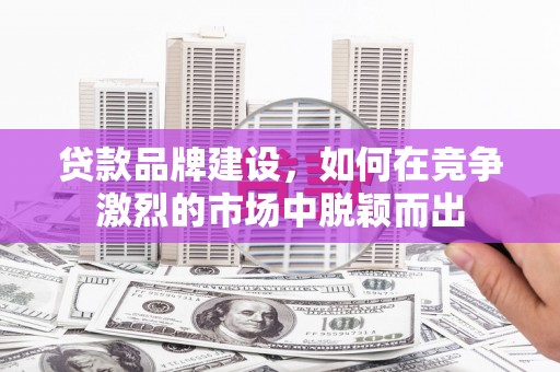 竹溪贷款品牌建设，如何在竞争激烈的市场中脱颖而出